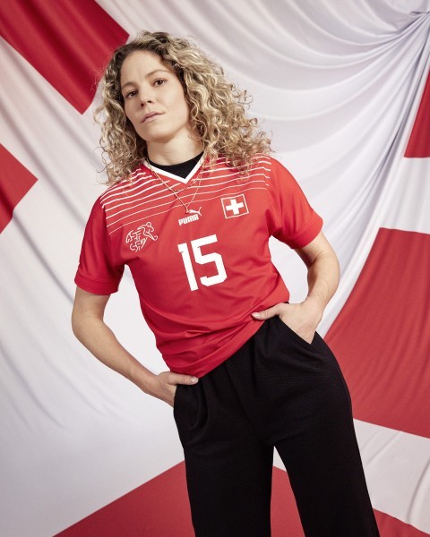 Schweiz Matchtröja Hemma VM 2022